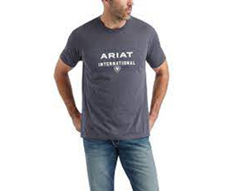 Ariat® Mens Western Lockup Titanium Heather Graphic Tshirt