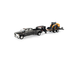 Tomy® 1:32 2020 Ram 3500 Pickup with Case SV340 Skid Steer and Trailer