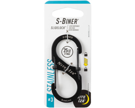 Nite Ize® S-Biner Stainless Steel Double Gated Carabiner with SlideLock - Black #3
