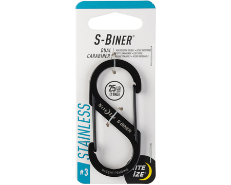 Nite Ize® S-Biner Stainless Steel Double Gated Carabiner - Black #3