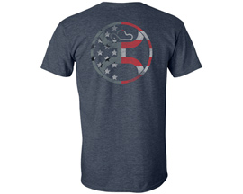 Hooey® Men's Flag Fill Short Sleeve - Heather Navy