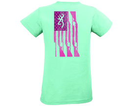 Browning® Women's Two Tone Rifle Flag™ Short Sleeve - Chill