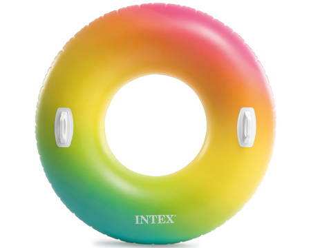Intex® Oversized Inflatable Pool Tube with Handles - Rainbow Ombre