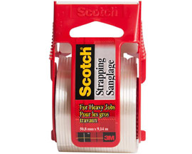 Scotch® Strapping Clear Tape with Dispenser - 1.88 in. x 10 yd.