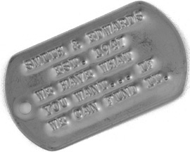 Military ID Tag - Original Finish