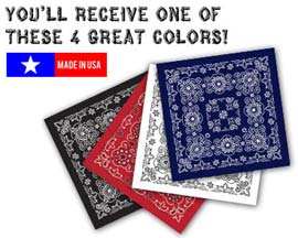 22 in. x 22 in. Bandanna - Assorted Colors