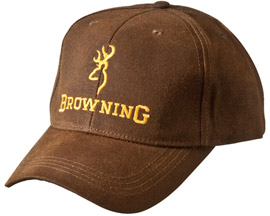 Browning® DuraWax™ Buckmark™ with Text Logo Cotton Snapback Hat - Brown