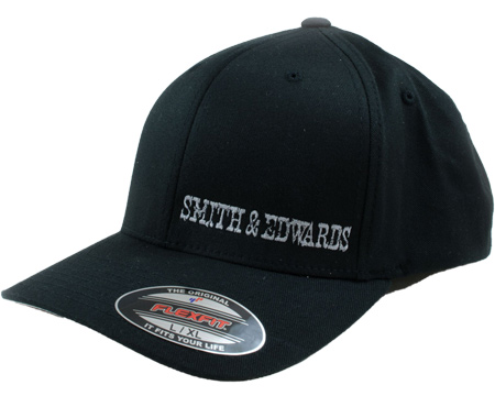 Smith & Edwards® Youth Wooly Side Text Logo Combed Twill Flexfit Hat - Black