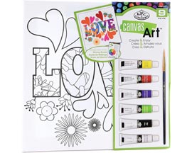 Royal & Langnickel® Canvas Art 9-piece Paint Set - Love