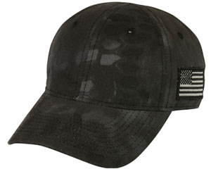 Kryptek® Cotton Snapback Hat with American Flag Patch - Typhon Camo