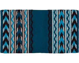 Mustang Manufacturing® Arrowhead™ 36 in. x 34 in. Saddle Blanket - Turquoise / Brown