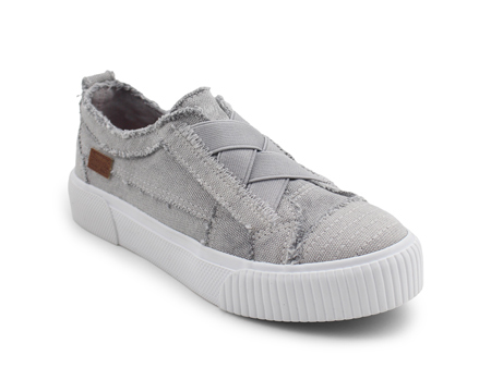 Blowfish Malibu® Girl's Create-K Sneakers - Fog Gray Color Washed 12oz Canvas