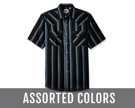 Ely & Walker Men's Short Sleeve Plaid Western Shirt - Assorted Colors