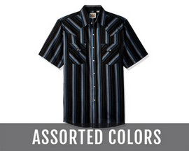 Ely & Walker Men's Short Sleeve Plaid Western Shirt - Assorted Colors