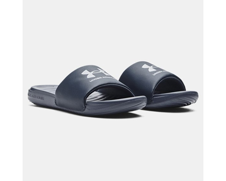 Under Armour® Women's Ansa Fixed Sides Sandals - Downpour Gray / Metallic Harbor Blue