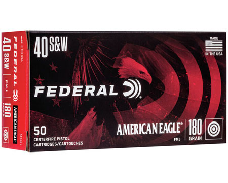 Federal® 40 S&W American Eagle FMJ 180-grain Target Ammo - 50 rounds