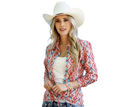 Roper® Women's Snap Southwest Shirt - Serape