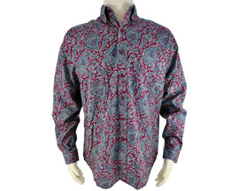 Stetson® Men's Western Shirt - Merlot Paisley Wine