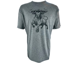 Tinhaul® Men's Short Sleeve Bull Screen Print - Gray