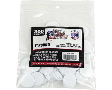 Pro-Shot Products®  Gun Cleaning Patches .22 Cal / .270 Cal - (300ct)