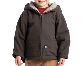 Berne® Boy's Toddler Softstone Sherpa-Lined Hooded Jacket - Olive Duck