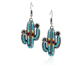 Montana Silversmiths® Blossoming Saguaro Beaded Attitude Earrings