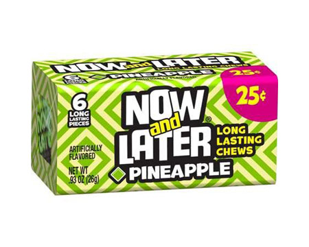 Now And Later® 6-piece Original Candies - Pineapple
