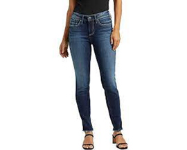 Silver Jeans Co.® Women's Suki Mid Rise Skinny Jeans - Indigo