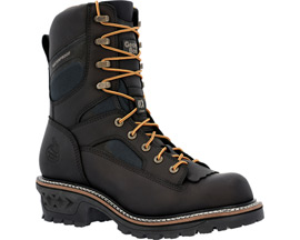 Georgia Boots® Men's LTX Logger Waterproof Work Boot - Black
