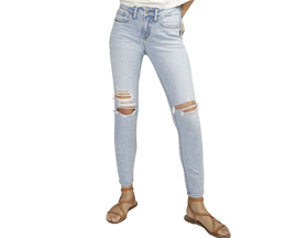 Silver® Women's Suki Mid Rise Skinny Jeans - Light Indigo