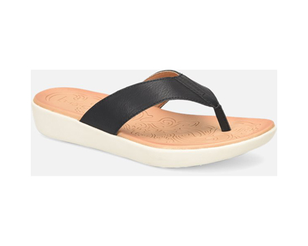 Boc® Women's Aimee Flip Flop - Black / White Sole