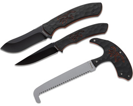 Browning® Primal 3-piece Knife & Saw Set with Ovix Camo Sheath