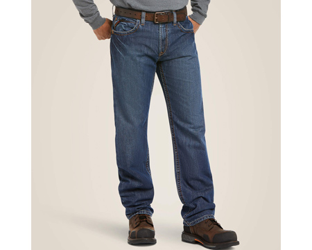 Ariat® Men's FR M3 Loose Basic St ackakble Straight Leg Jeans - Flint