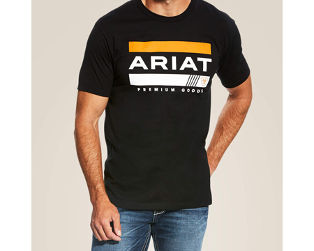 Ariat® Men's Bar Stripe Short Sleeve T-Shirt - Black