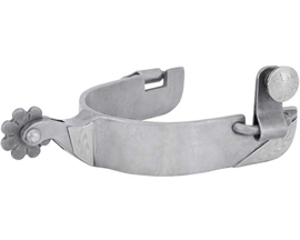 Partrade® Roper Large Spurs with Etched Accents - Raw Steel