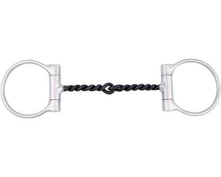 Cowboy Tack® 5 in. Medium Sweet Iron Twisted Western Dee Snaffle Bit - Stainless Steel