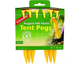 Coghlan® Rugged ABS Plastic Tent Pegs - 6 Pack