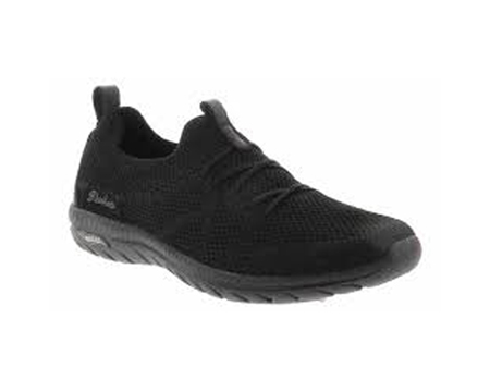 Skechers® Women's Wide ArchFit Flex Knit Slip On Shoe - Black