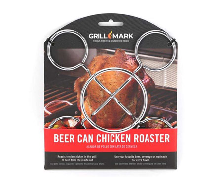 Grill Mark® Stainless Steel 6 in. x 6 in. Beer Can Poultry Roaster - 1 Pack