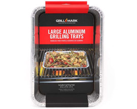 Grill Mark® Aluminum 13 in. x 9 in. x 2 in. Large Grilling Trays - 6 Pack