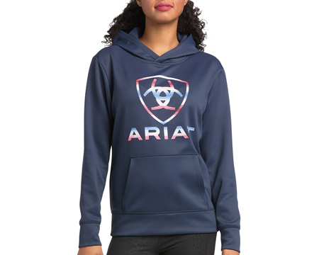 Ariat® Women's TEK Logo Hoodie - Blue Nights