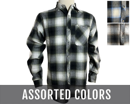 Pacific Crest® Men's Leaden Long Sleeve Flannel Shirt - Assorted Colors