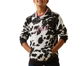 Ariat® Girl's Cowhide Hoodie - Holstein