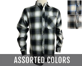 Pacific Crest® Men's Leaden Long Sleeve Flannel Shirt - Assorted Colors