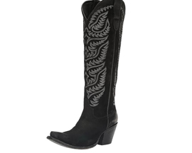 Ariat® Women's Laramie Stretch-Fit Western Boots - Distressed Black Suede