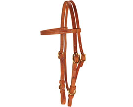 Straight Browband Headstall w/ Buckle Cheek