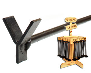 Rustic Ironwerks Letter "Y" Steak Branding Iron