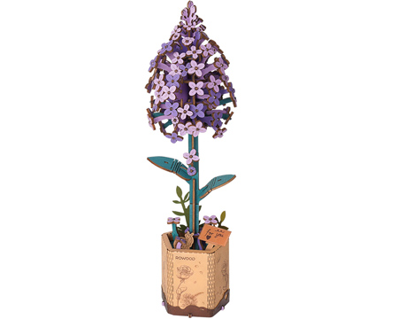Rowood® Wooden Bloom Craft Flower Puzzle - Lilac