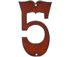 Rustic Ironwerks #5 Address Number