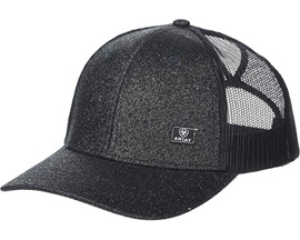 Ariat® Women's Adjustable Messy Bun Glitter Hat - Black